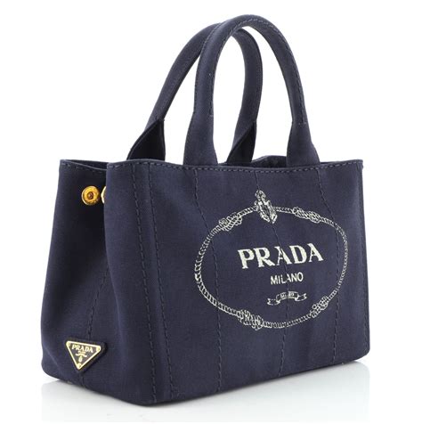 prada canapa small canvas tote|prada wicker tote bag.